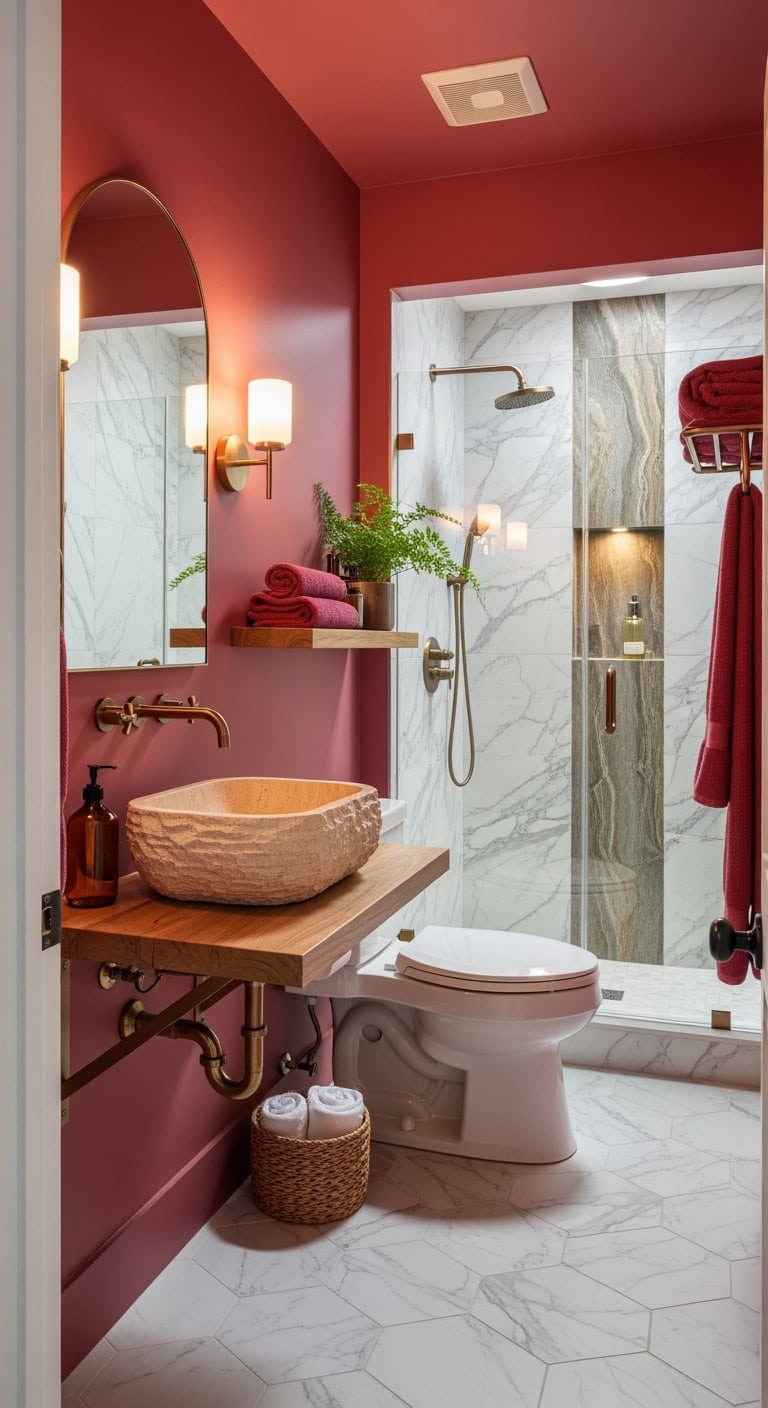 raspberry bronze natural stone retreat