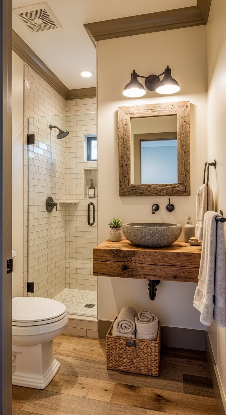 reclaimed wood character corner