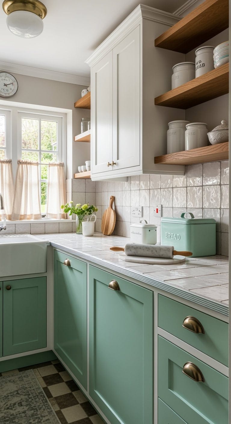 retro mint kitchen charm