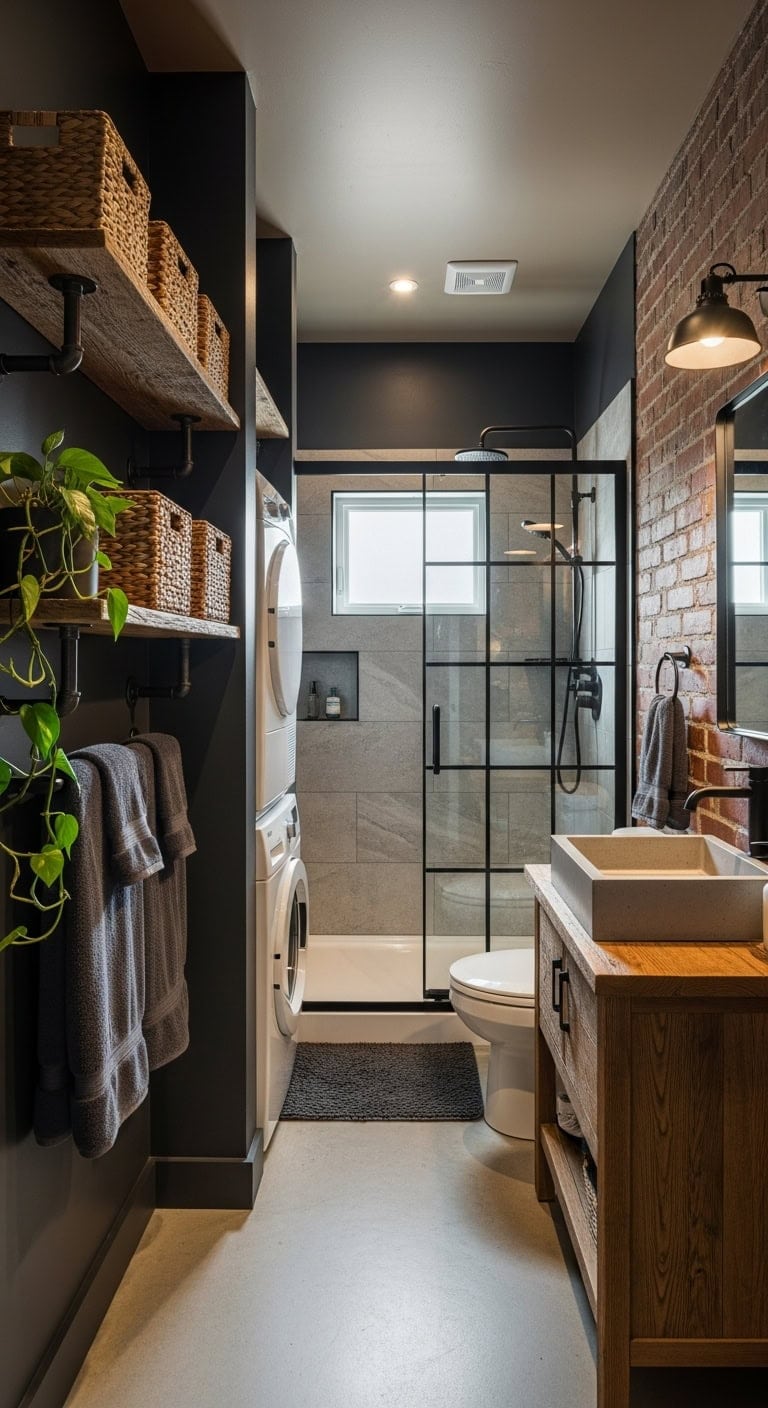 rustic industrial vertical design