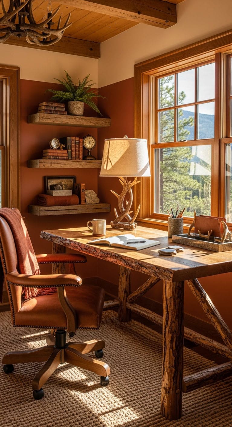 rustic pine and sienna