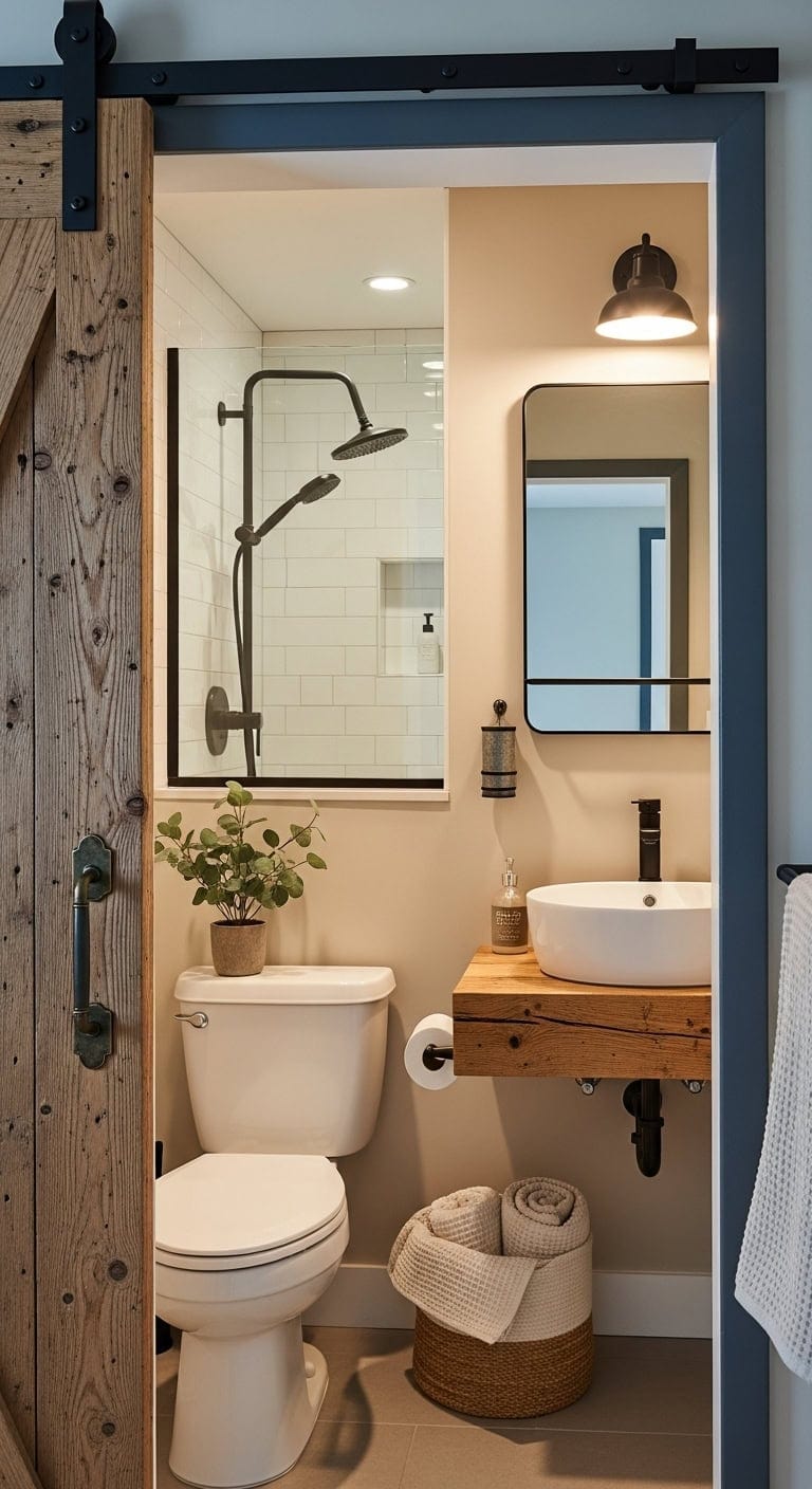 rustic sliding barn door charm