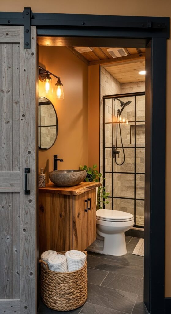 23 Rustic Small Bathroom Ideas That Feel Warm and Inviting