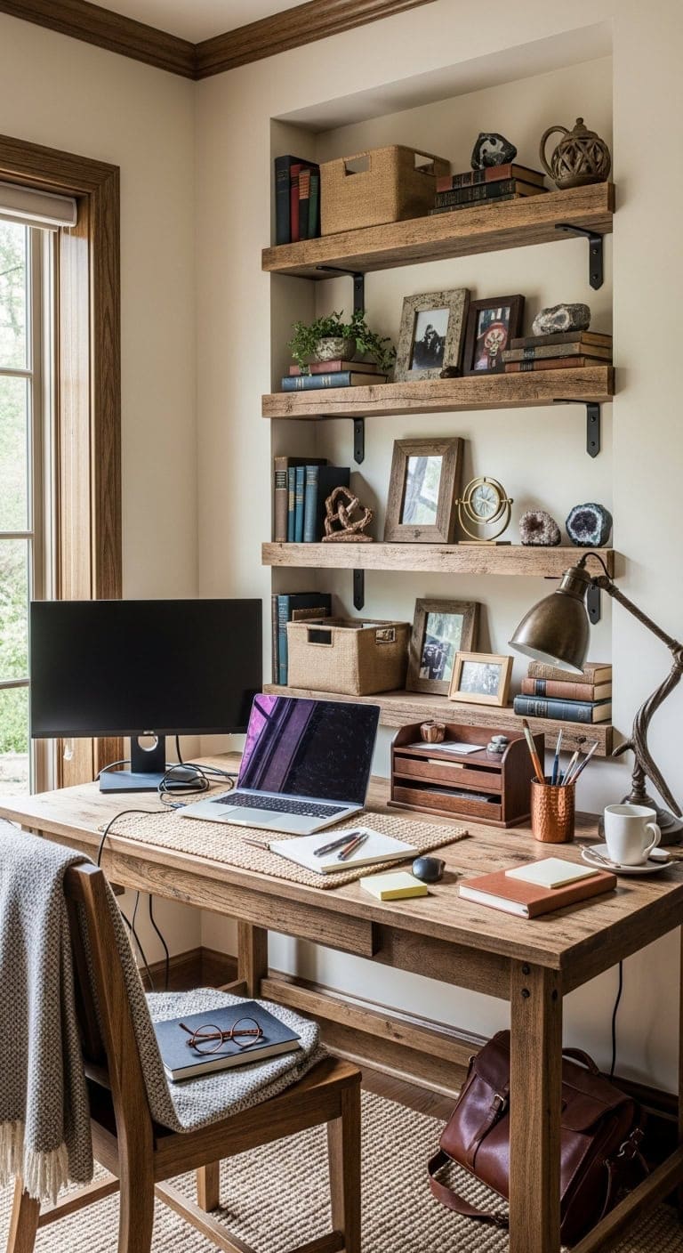 rustic wall niche storage