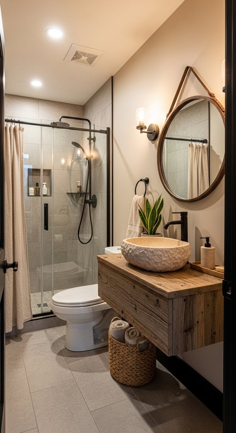 rustic warmth meets modern sleekness