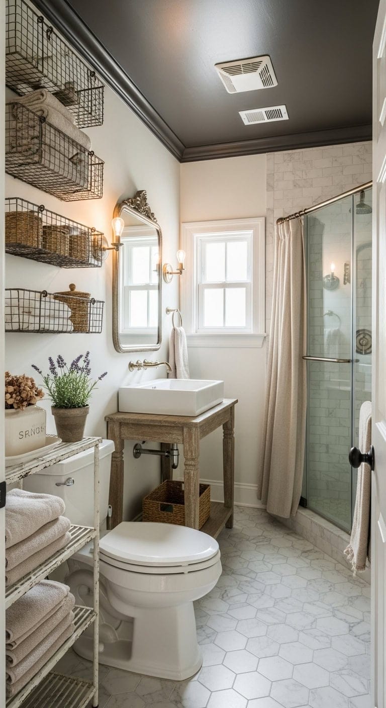 rustic wire basket charm