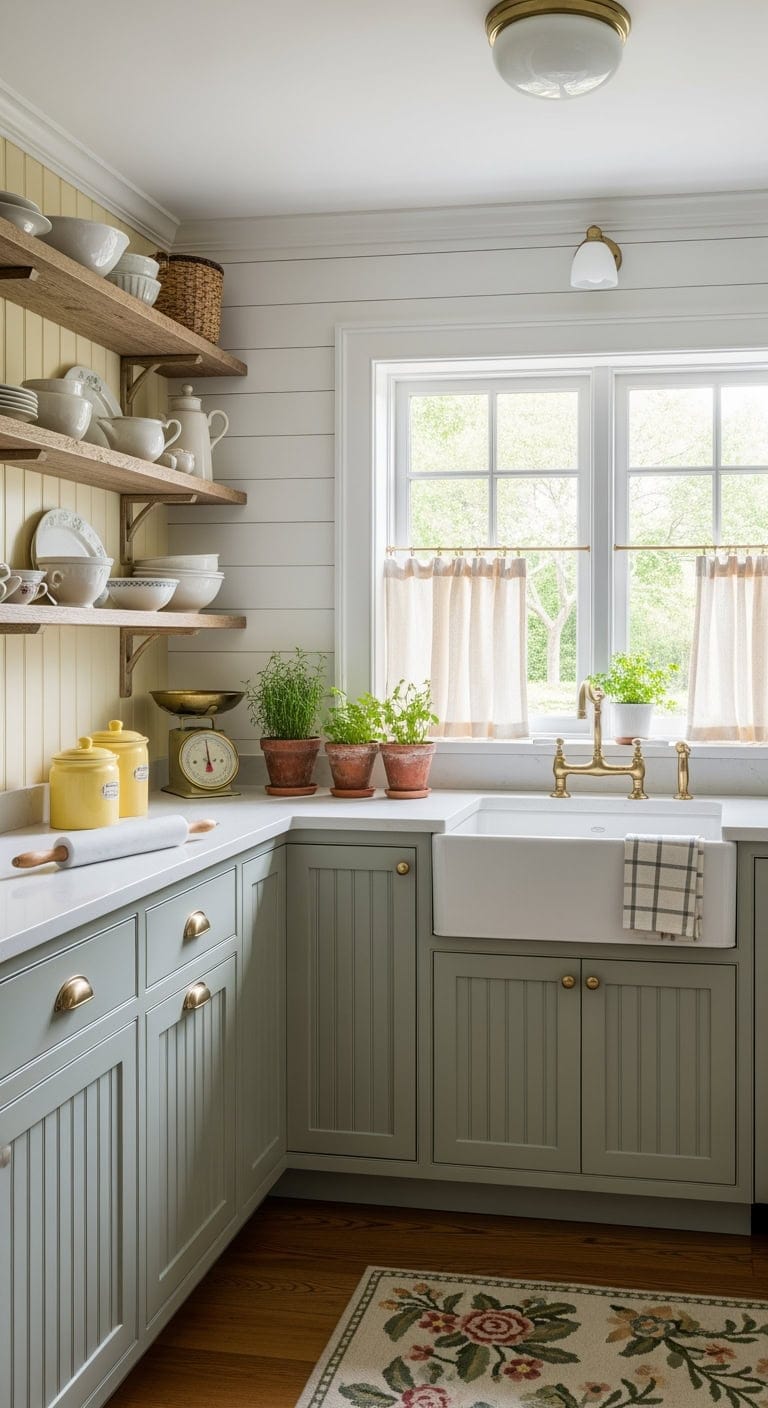 sage and buttercream cottage