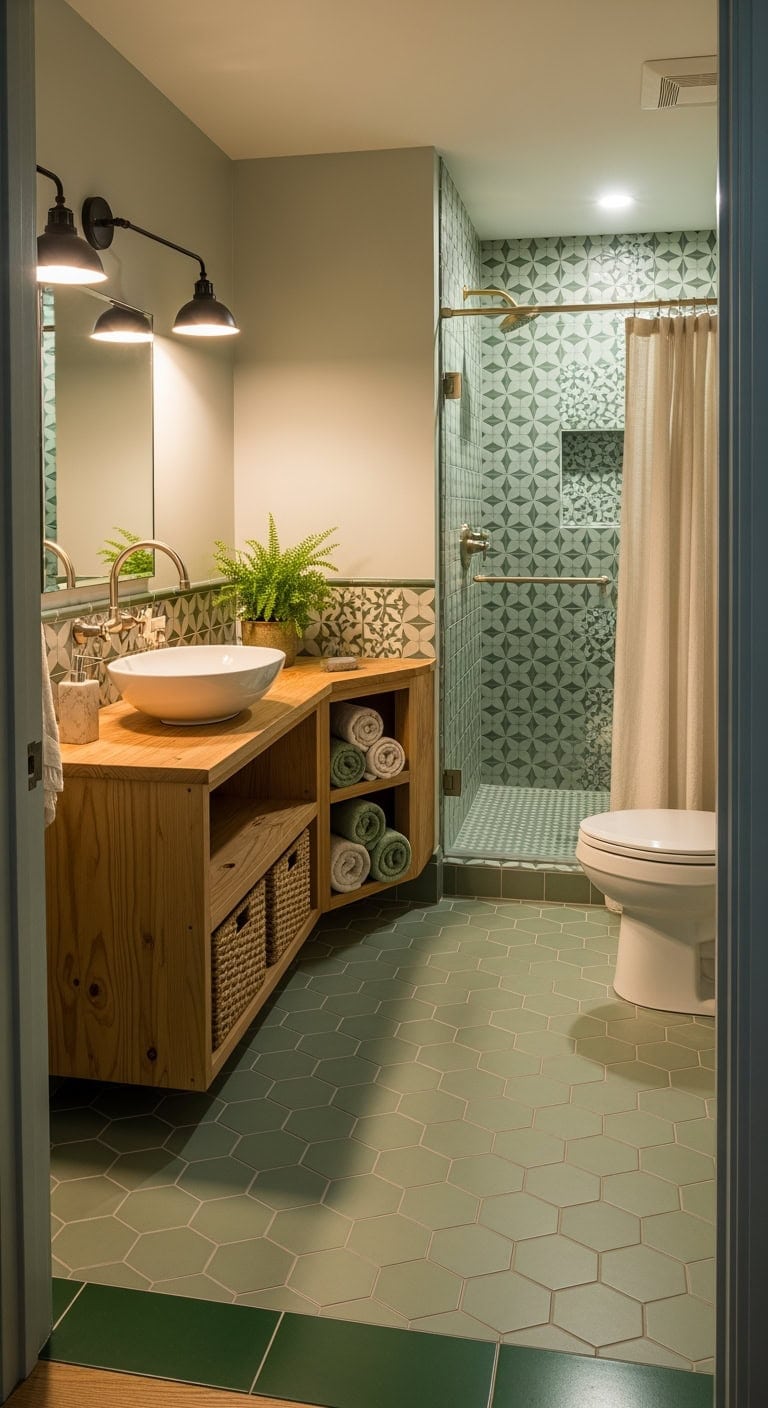 sage hexagon cement sanctuary