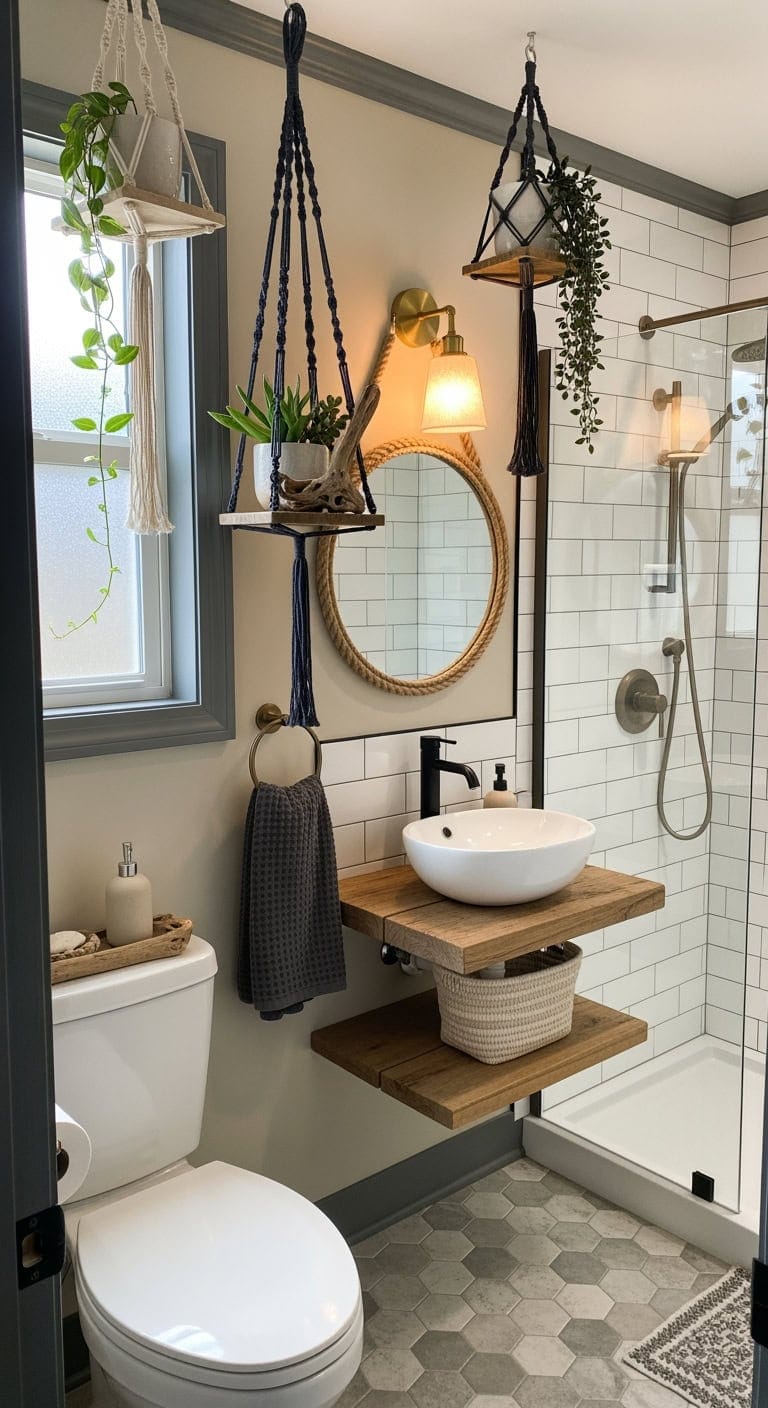 sand beige macram shelves