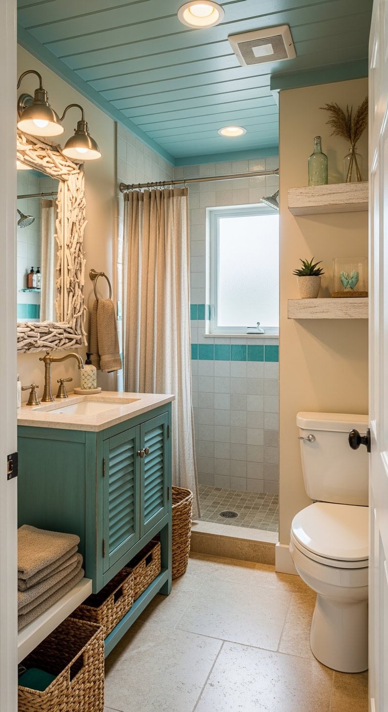 sandy beige weathered teal