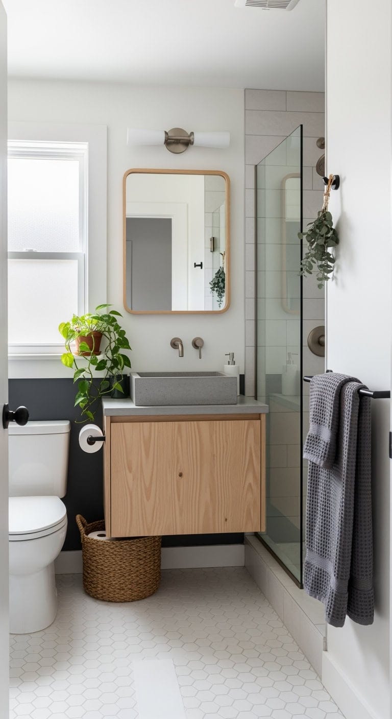 scandi birch charcoal pine