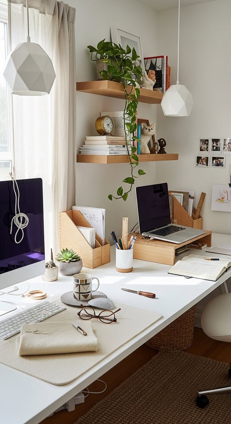 scandinavian minimalist workspace design