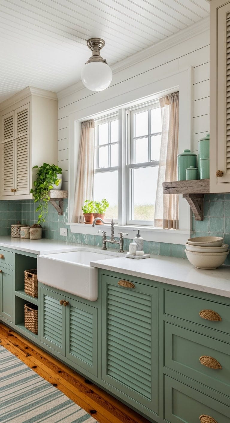 sea glass coastal kitchen retreat