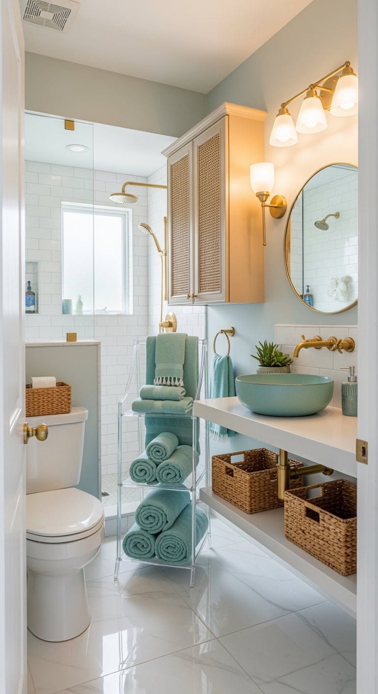 seafoam champagne acrylic rattan