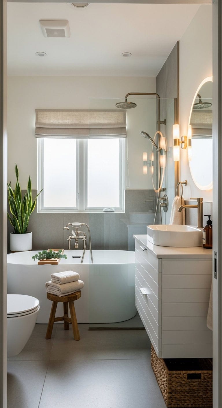 serene minimalist soaking retreat