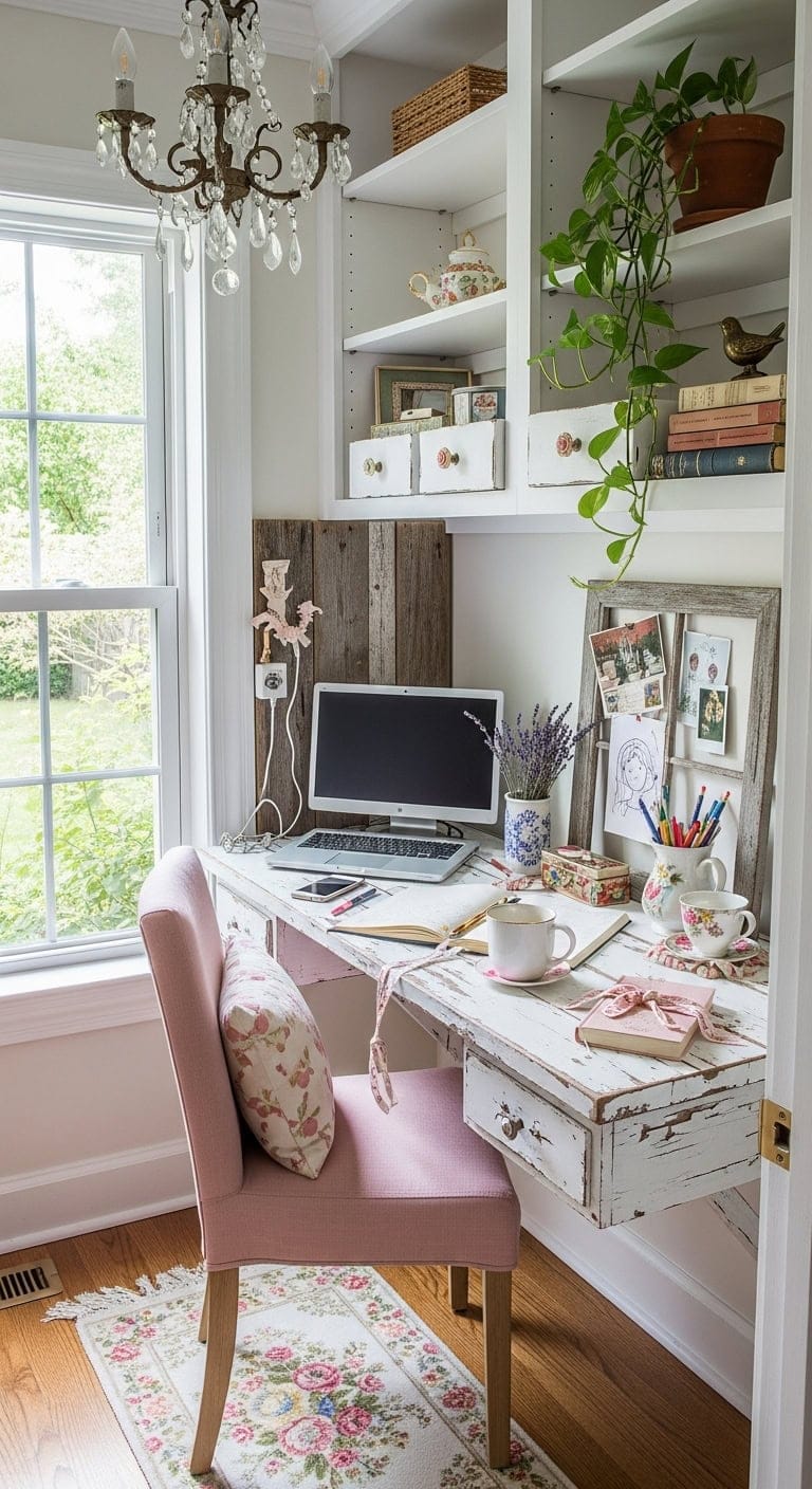 shabby chic closet office