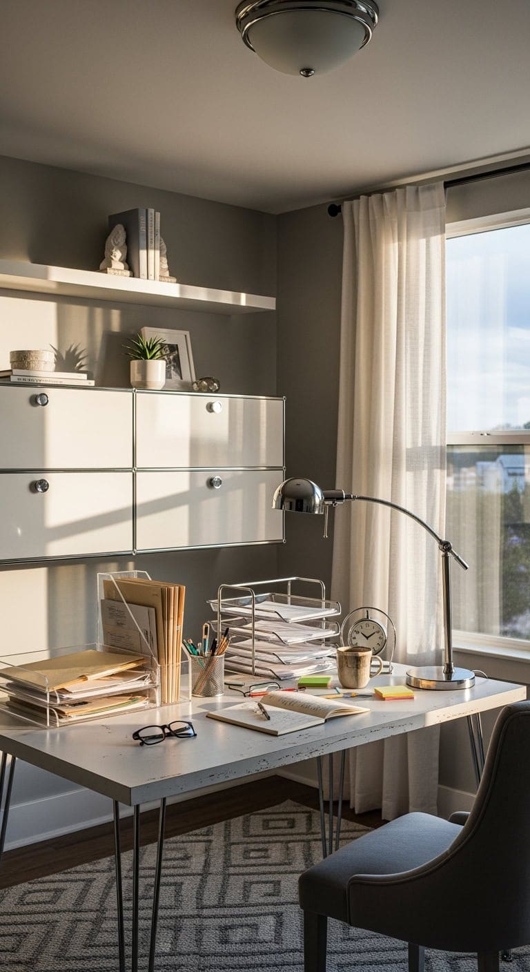 slate and white modular storage