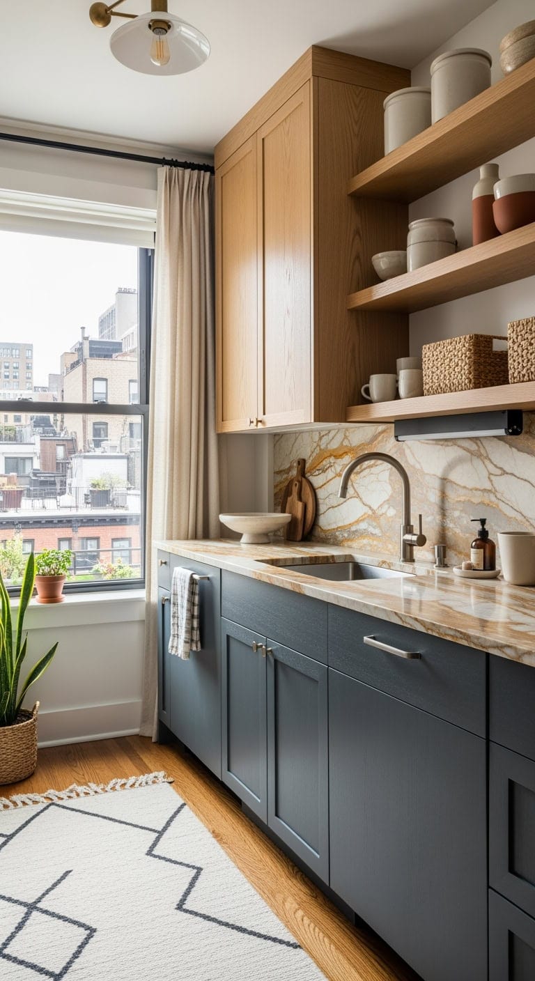 slate gray meets honey