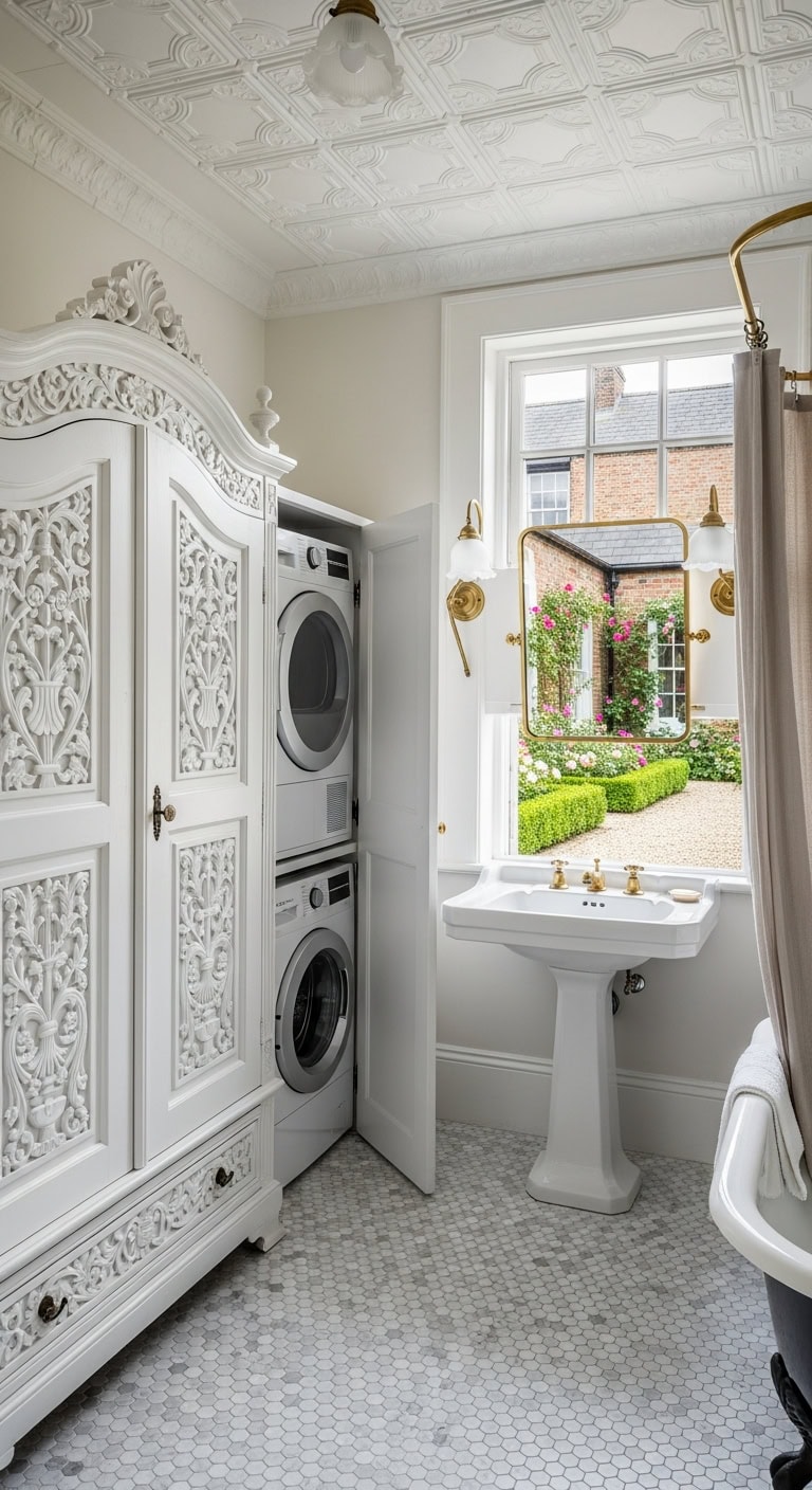 small bathrooms with washers