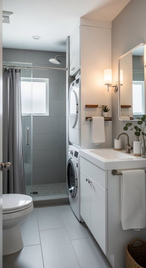 17 Small Bathroom and Laundry Room Combo | Dual-Purpose Design