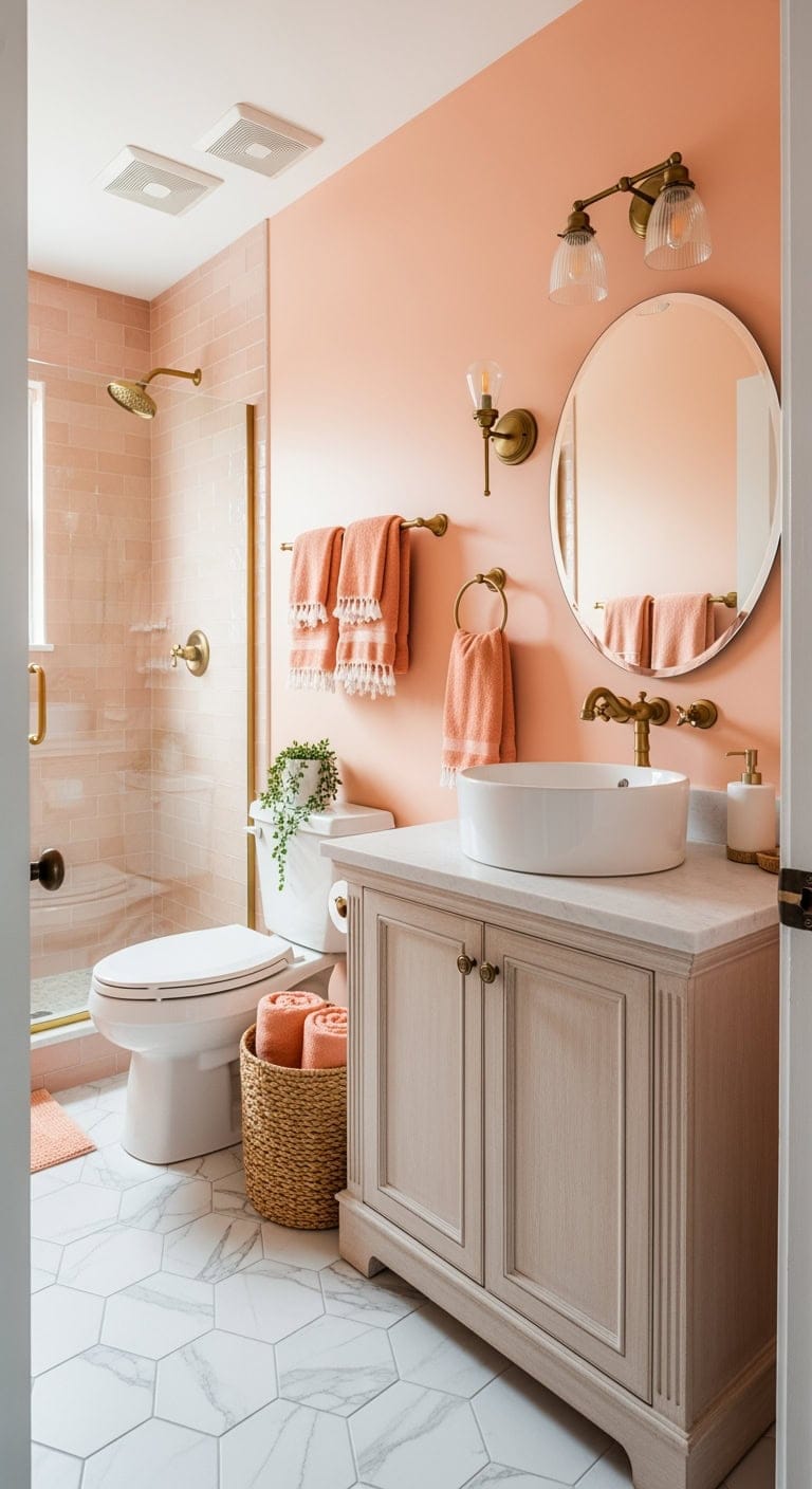 soft peach brass sanctuary