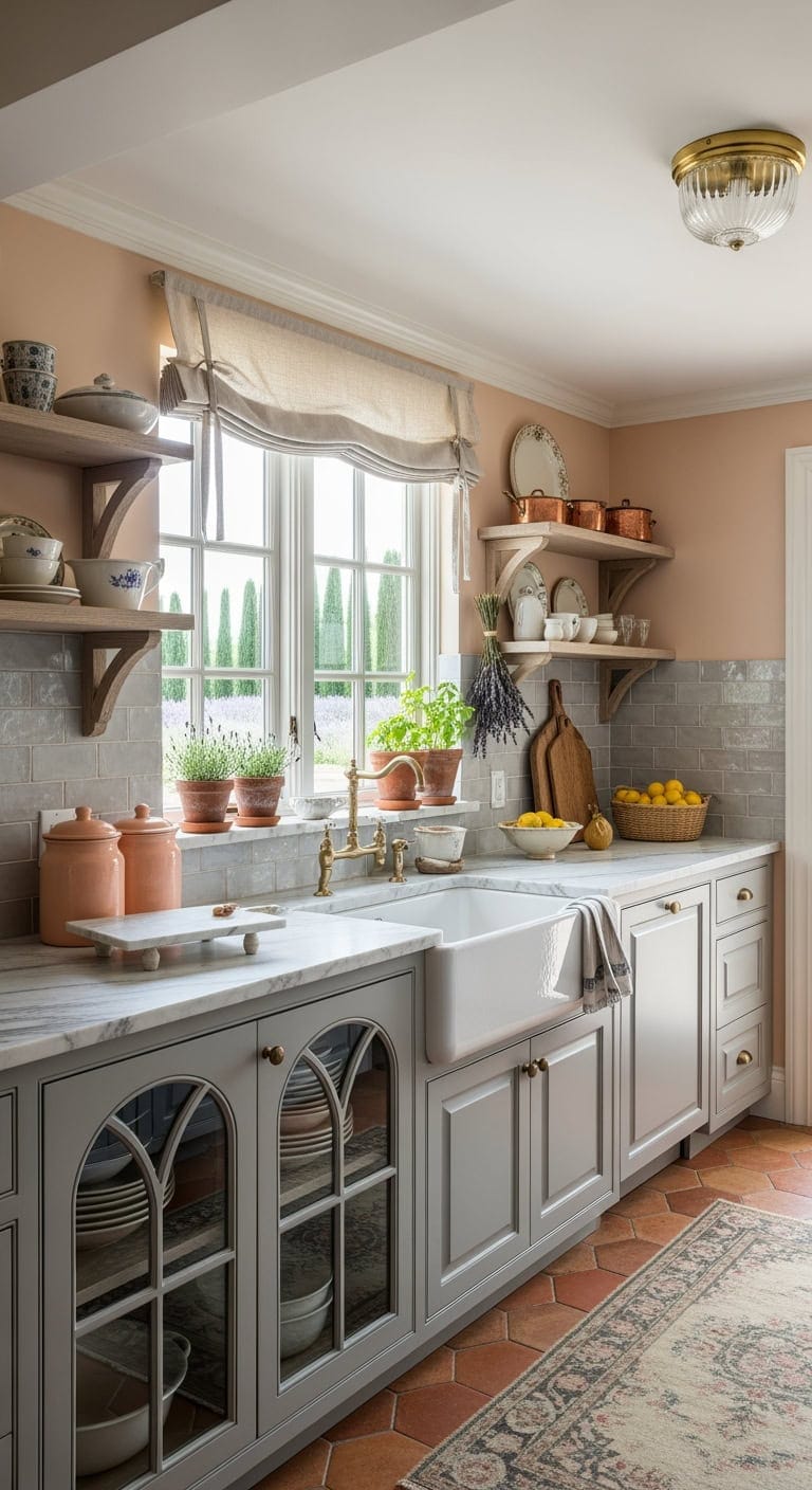 soft peach french country