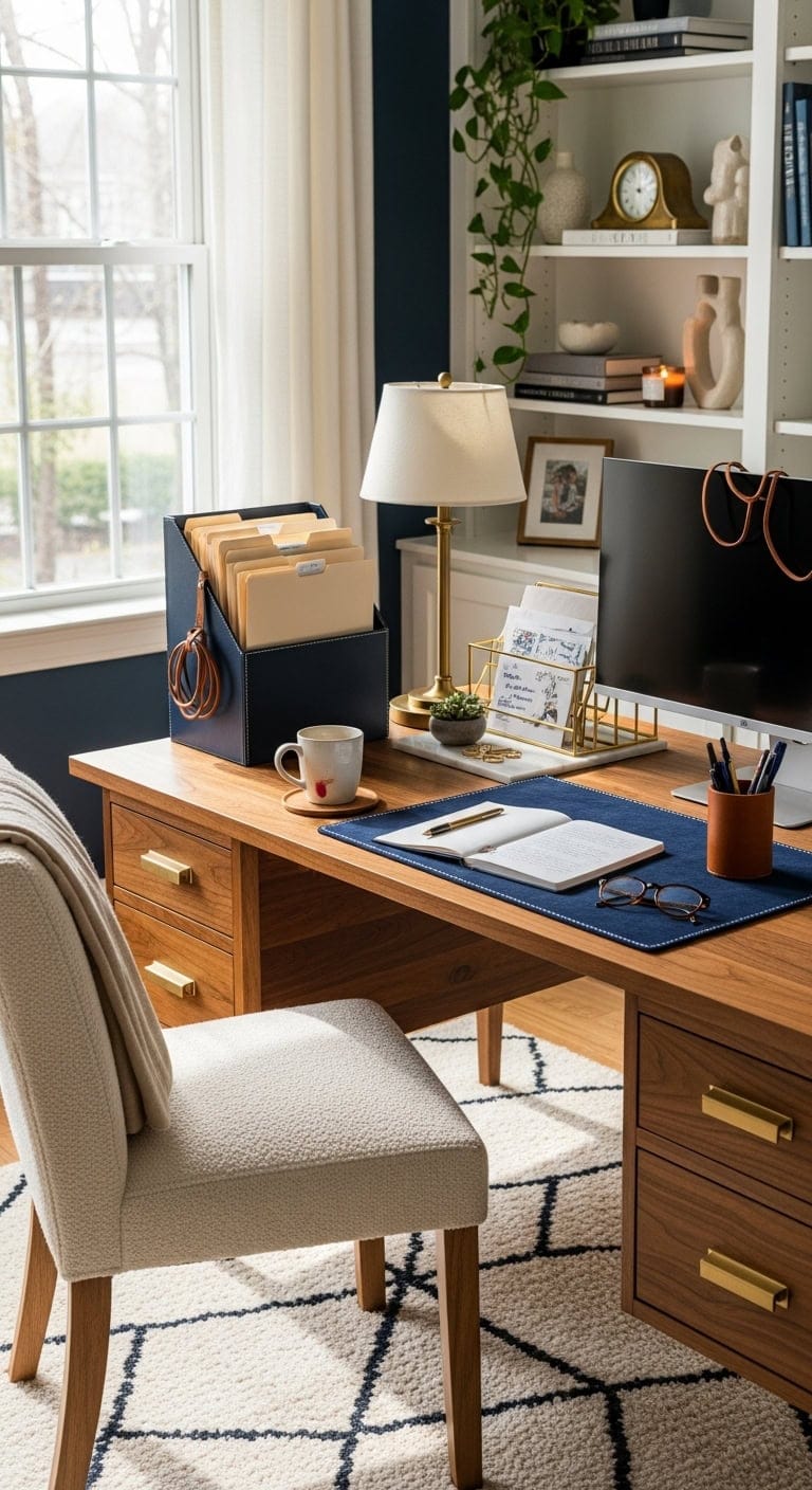 sophisticated coastal office style