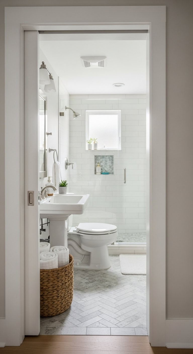 space saving pocket door solution