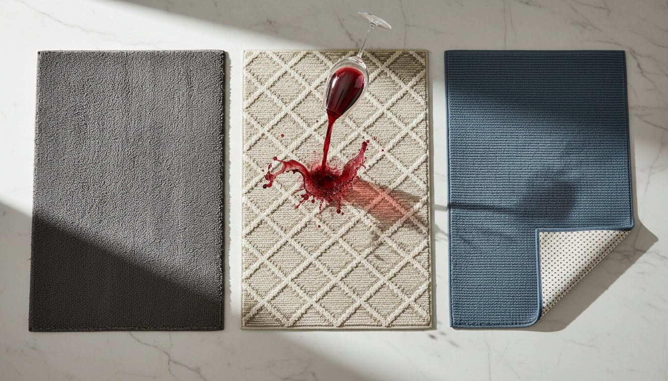 stain resistant kitchen rug features