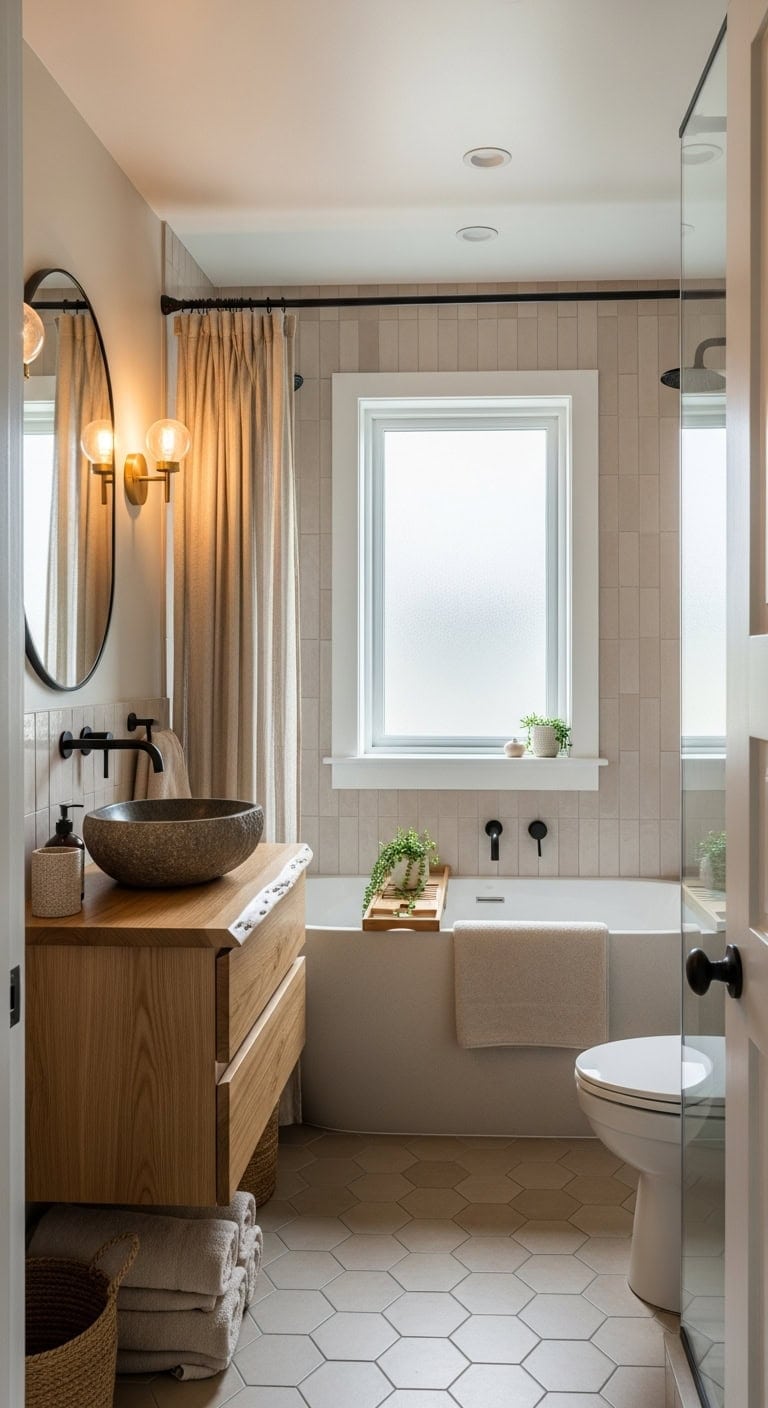 stone soaking tub retreat