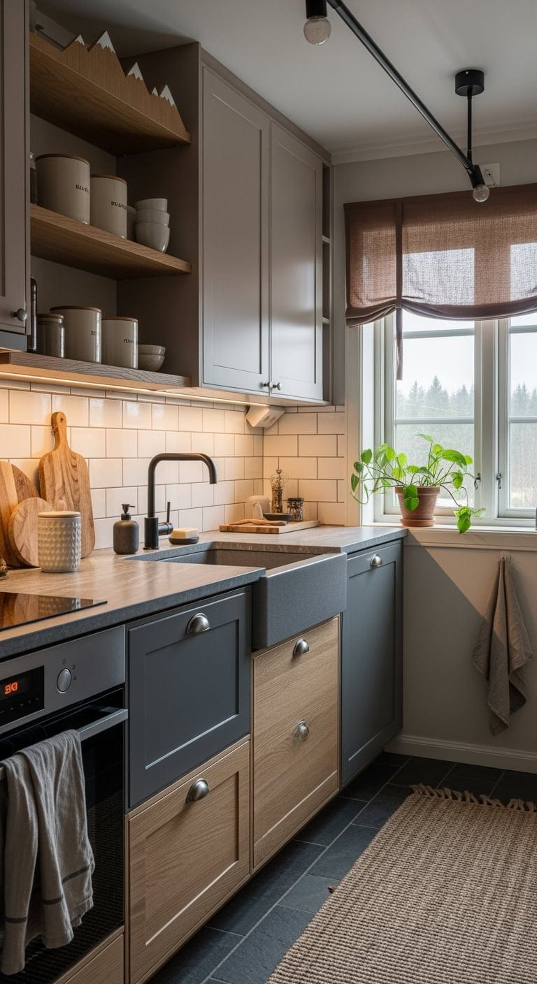 stormy scandinavian slate mushroom retreat