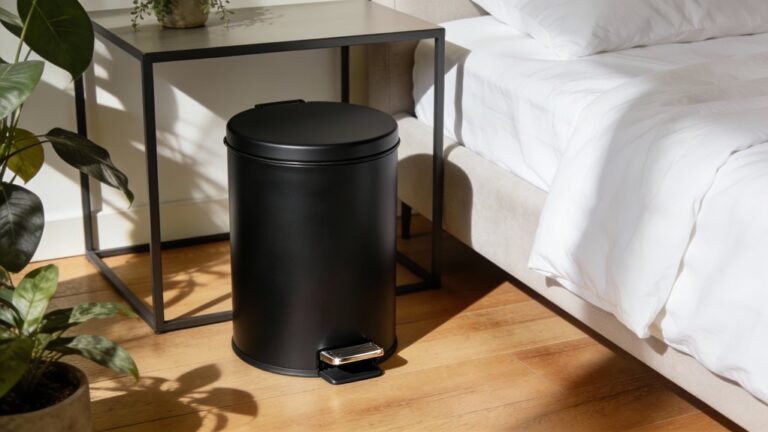 stylish functional bedroom trash cans