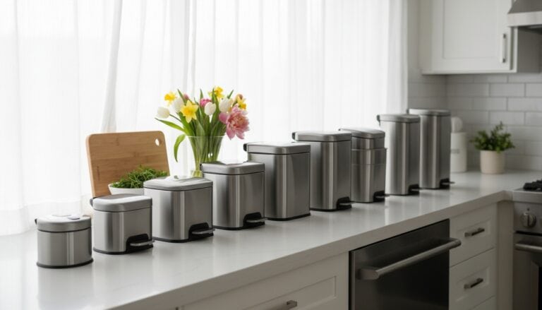 stylish functional concealing kitchen trash cans