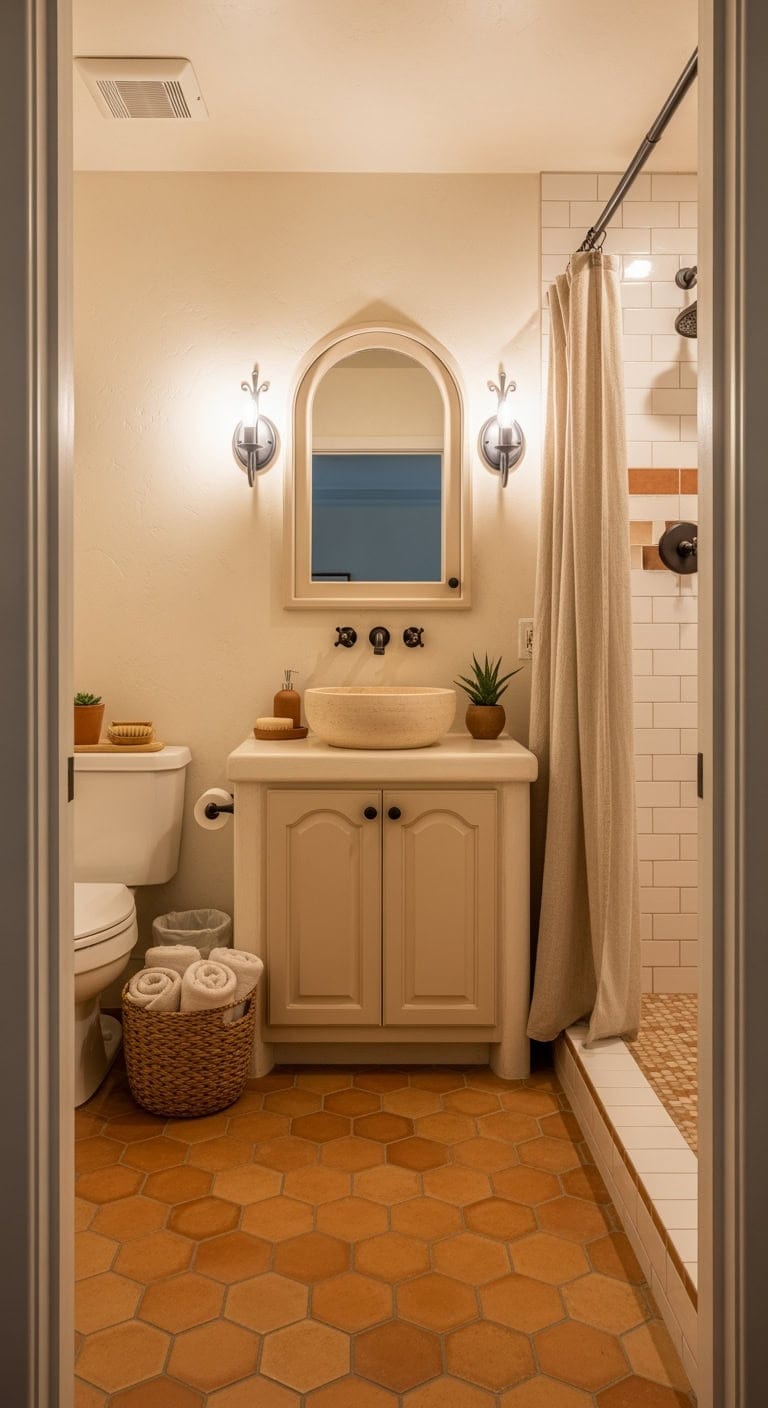 sun washed mediterranean terracotta retreat