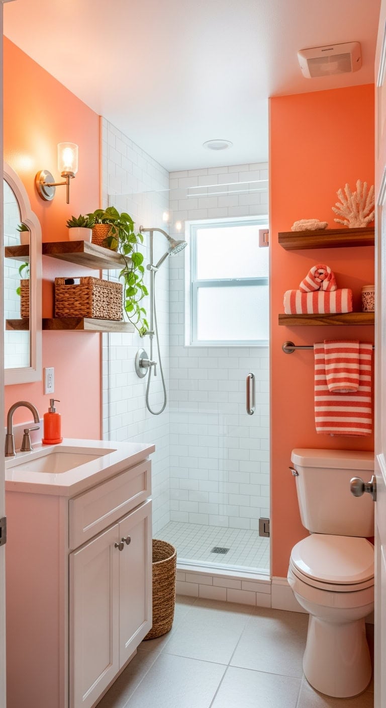 sunset inspired coral coastal retreat