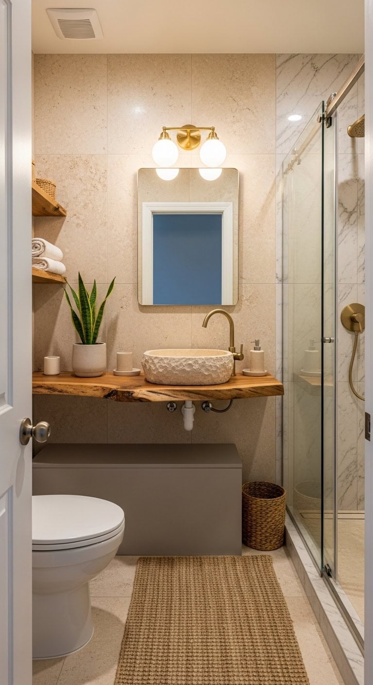 sweeping natural stone planes