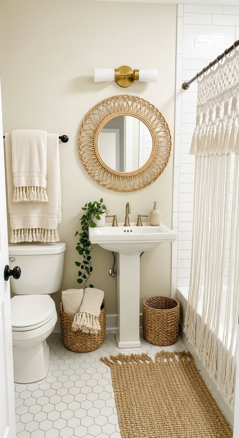 tassel trimmed linens texture