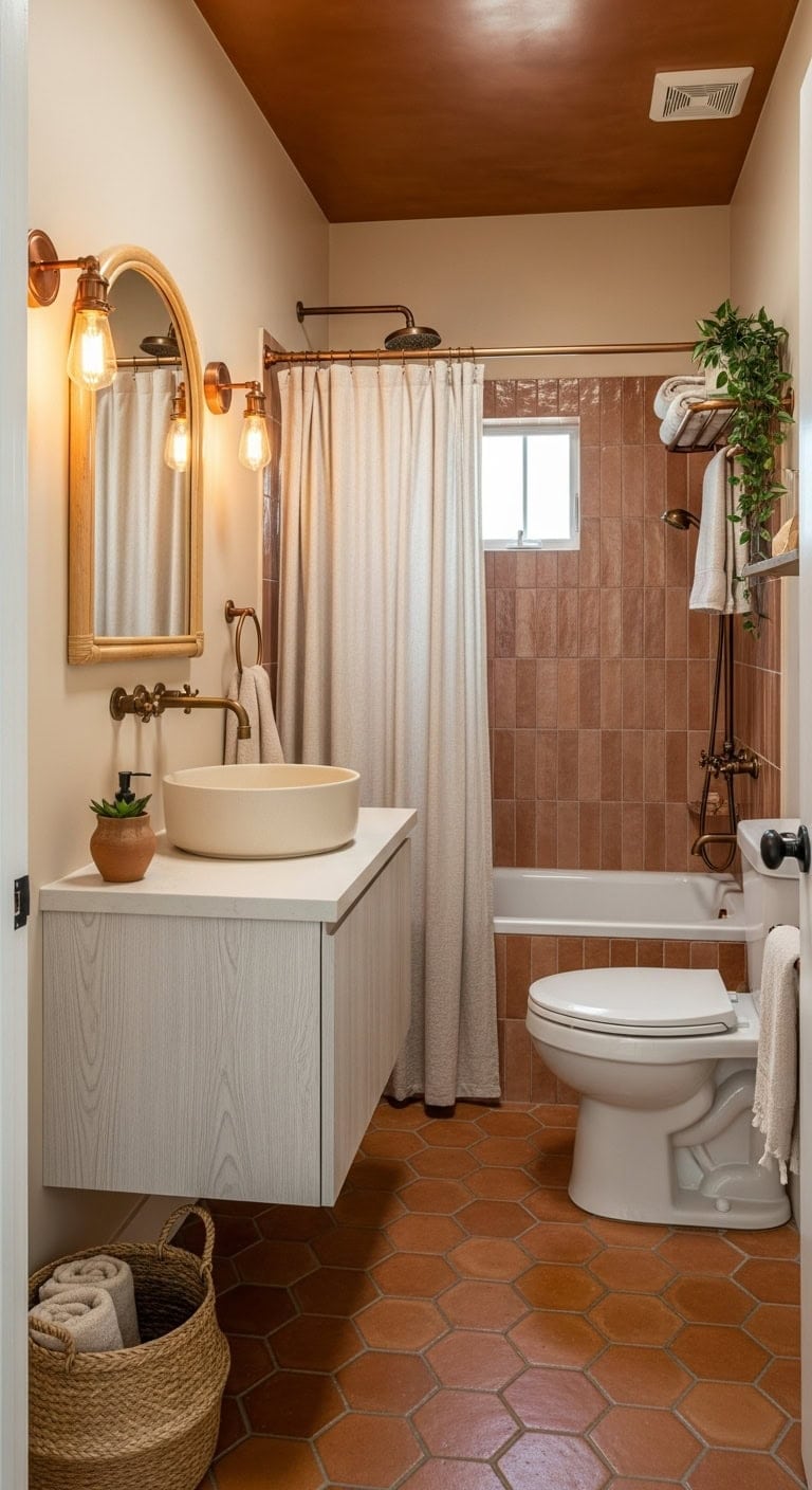 terracotta and copper warmth