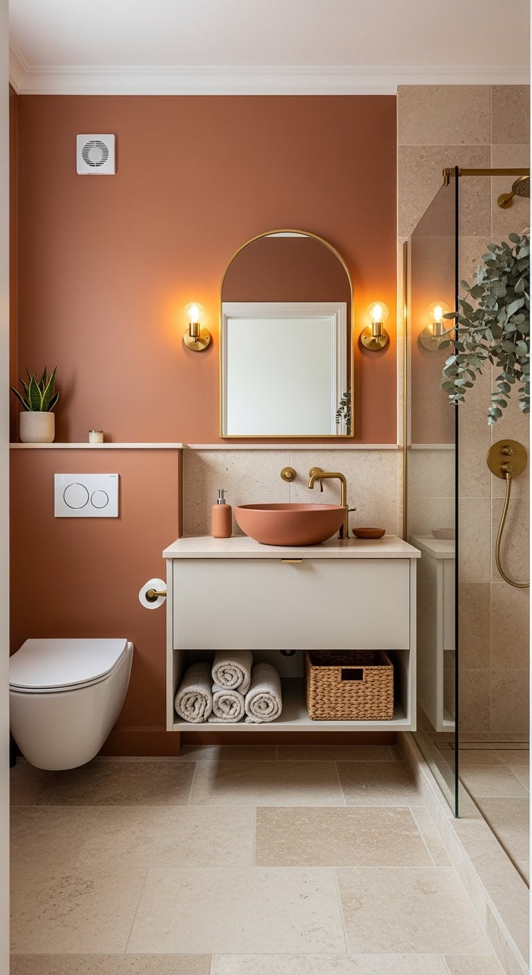 terracotta arched mirror retreat