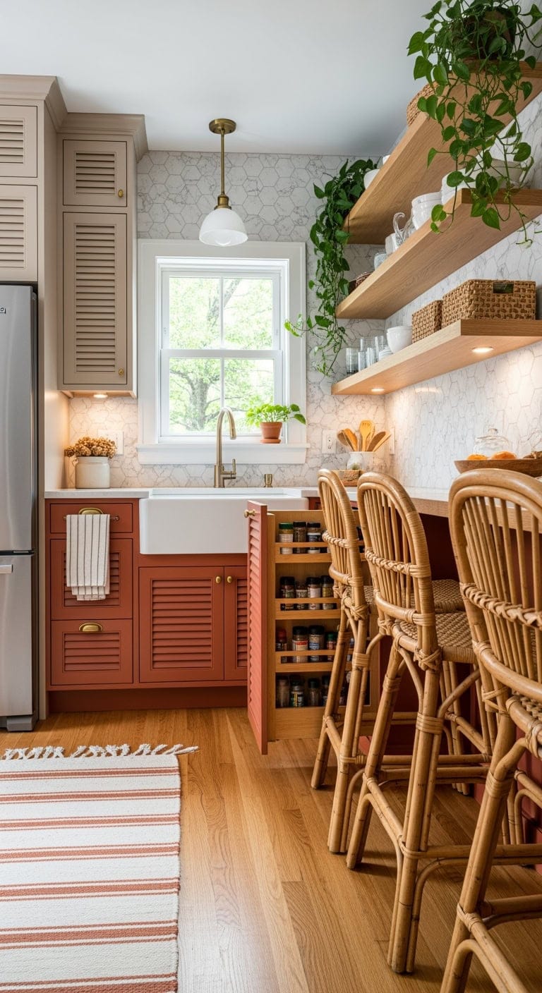 terracotta narrow gap storage