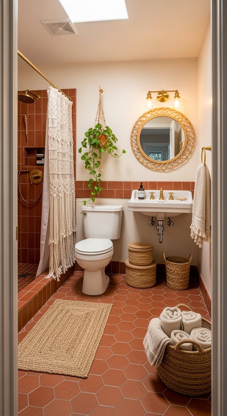 terracotta rattan cream retreat