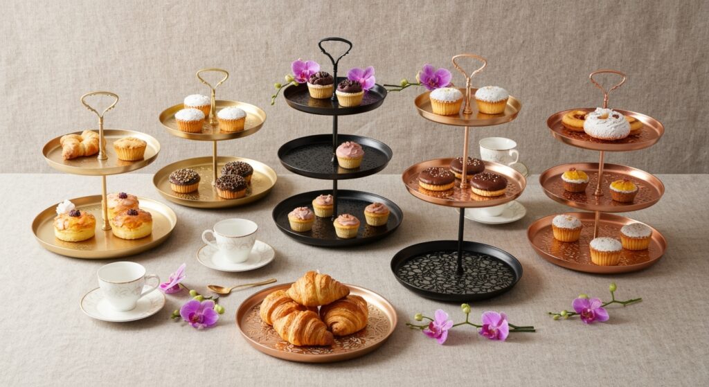 tiered elegant space saving trays