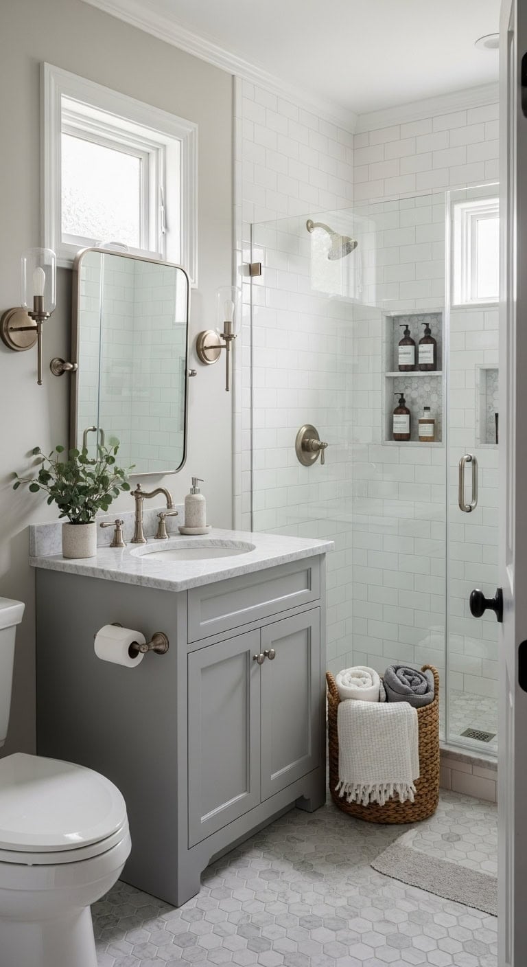timeless organized shower elegance