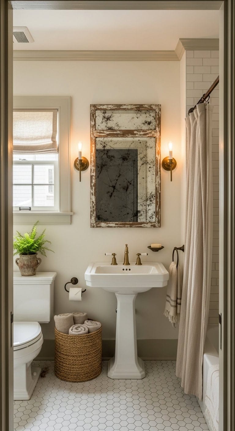 timeworn homestead bathroom elegance