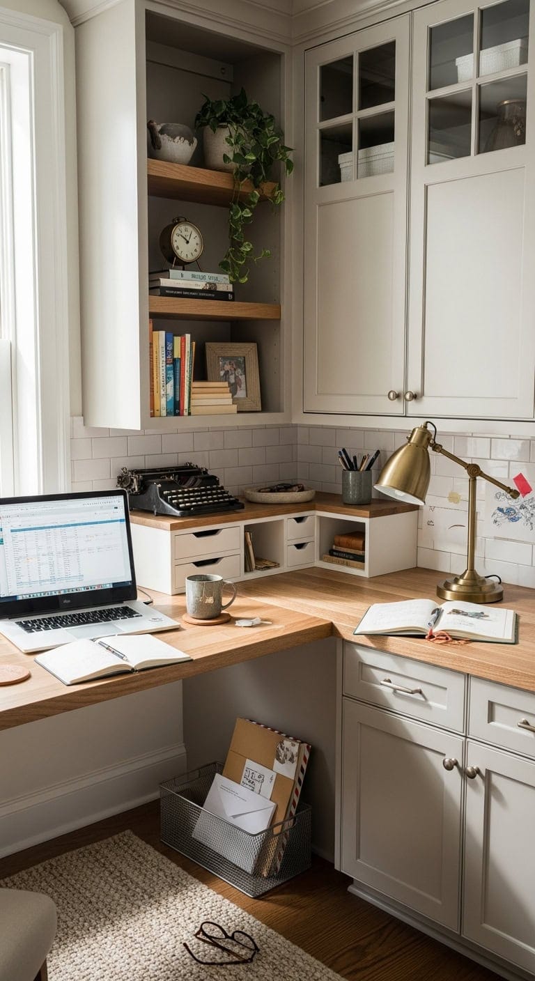 transitional corner storage solutions