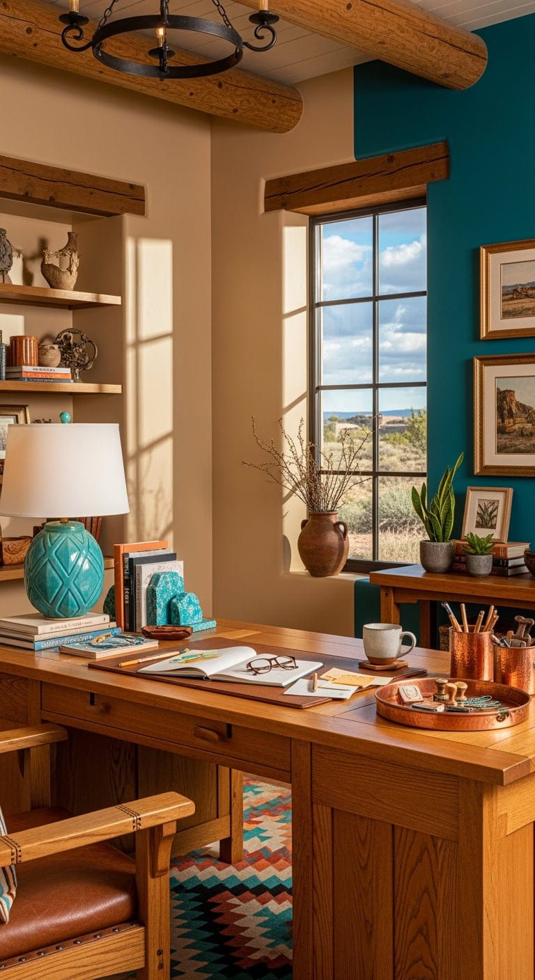 turquoise adobe mesquite workspace