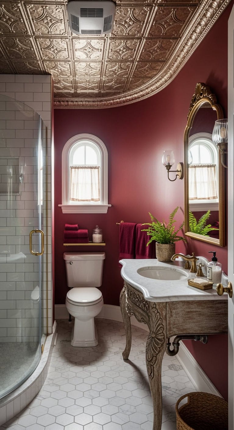 victorian burgundy turret retreat