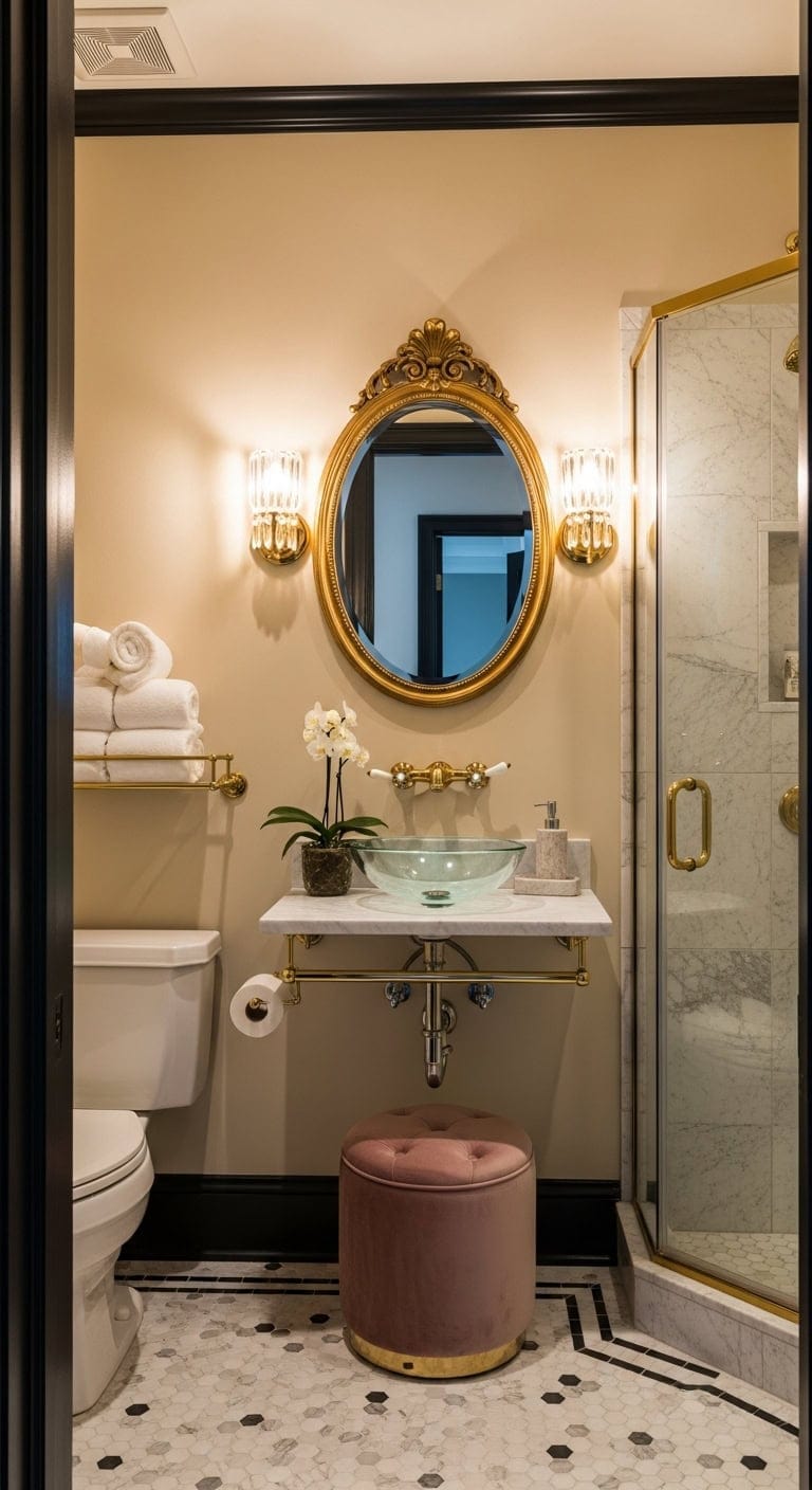 vintage glam in small spaces