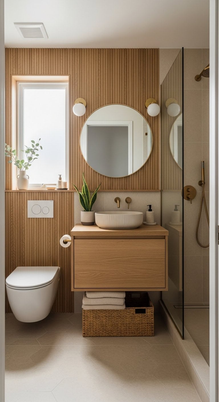 warm minimalist bath retreat