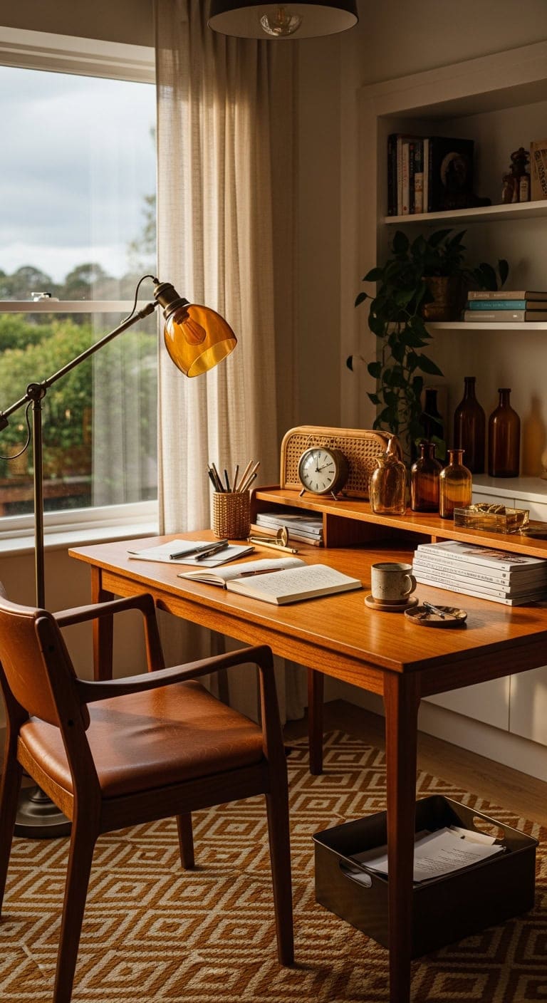 warm teak bronze rattan